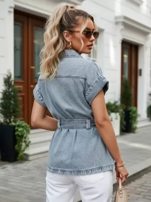 Obleka DSTREET EY2691 MODRA