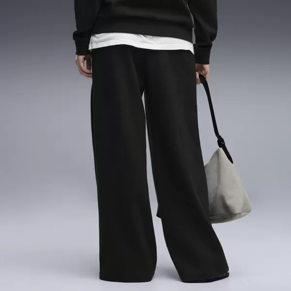  Ženske hlače PUMA CLASS RELAXED WIDE LEG PANTS 69401301 ČRNA PUMA 