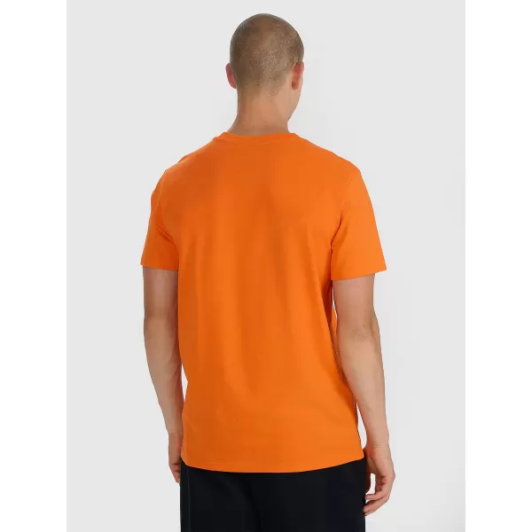  Moška majica s kratkimi rokavi 4F WAW25TTSHM2372 ORANŽNA 