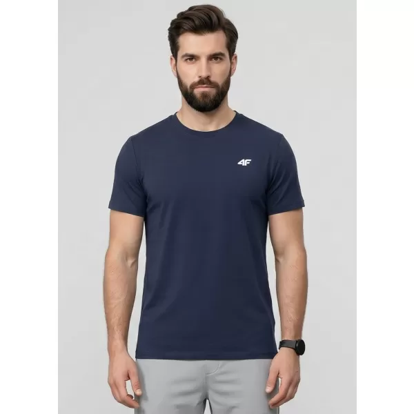  Moška majica s kratkimi rokavi 4F WAW25TTSHM2373 DENIM 