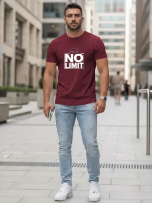 Moška majica s kratkimi rokavi DSTREET NX0129R-BU BORDO