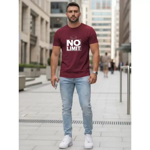  Moška majica s kratkimi rokavi DSTREET NX0129R-BU BORDO 