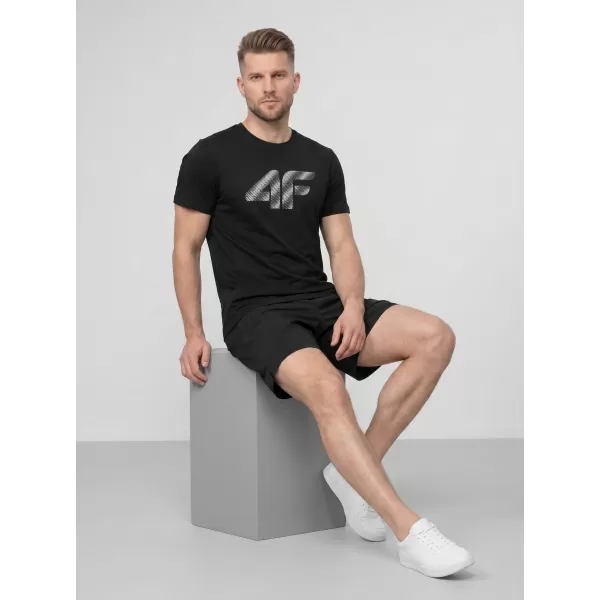  Moška majica s kratkimi rokavi 4F WMM00TTSHM3342 GLOBOKO ČRNA 