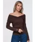 Ženska bluza OMBRE OW-TS-E0088 RJAVA