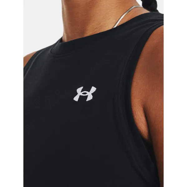  Ženski brezrokavnik UNDER ARMOUR UA ESSENTIAL CTTN STRCH TANK 1376959-001 ČRNA 