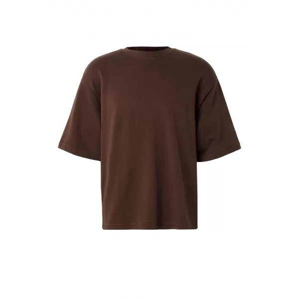  Moška majica s kratkimi rokavi URBAN CLASSICS TB8097 ČOKOLADNO RJAVA 
