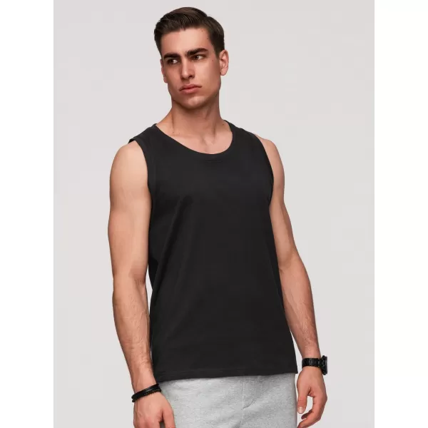 Moški brezrokavnik OMBRE OM-TSBT-0272 ČRNA 