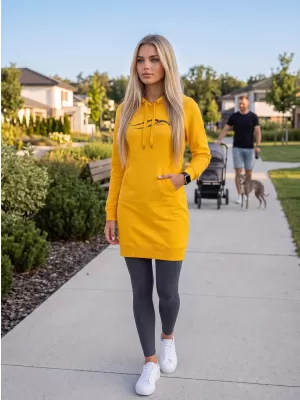 Ženski podaljšan pulover ALTISPORT ALW001419 JANTAR