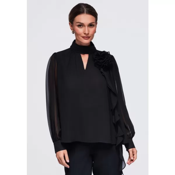  Ženska bluza OMBRE OW-TS-E0085 ČRNA 