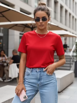 Ženska majica s kratkimi rokavi DSTREET RY2210 RDEČA