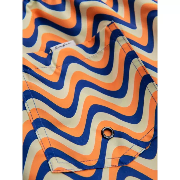  Moške kratke hlače OMBRE OM-SRSS-0221 ORANŽNA IN MODRA 