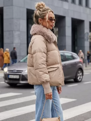 Ženska jakna DSTREET TY5816 KARAMELA