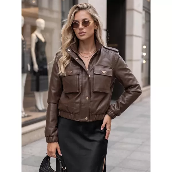  Ženska jakna DSTREET TY5874 RJAVA 