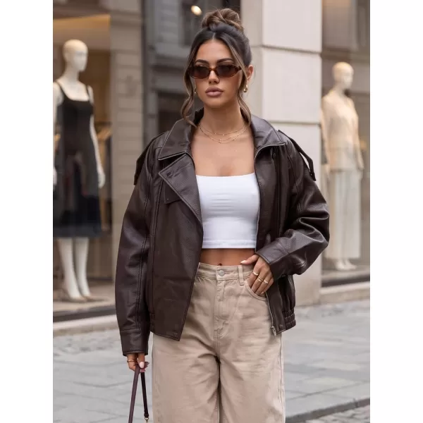  Ženska jakna DSTREET TY5961 RJAVA 