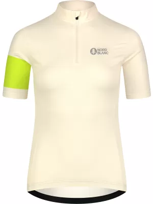 Ženski kolesarski dres NORDBLANC ENTHUSIAST NBSLF8084 BEŽ