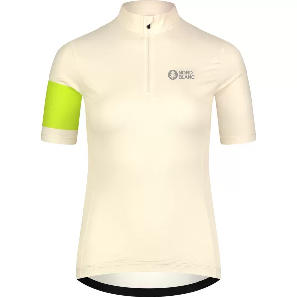  Ženski kolesarski dres NORDBLANC ENTHUSIAST NBSLF8084 BEŽ 