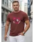 Moška majica s kratkimi rokavi DSTREET NX0136R-BU BORDO