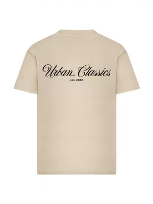 Moška majica s kratkimi rokavi URBAN CLASSICS TB8757 BELA/PEŠČENA