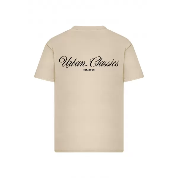  Moška majica s kratkimi rokavi URBAN CLASSICS TB8757 BELA/PEŠČENA 