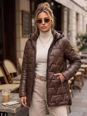 Ženska jakna DSTREET TY5796 RJAVA