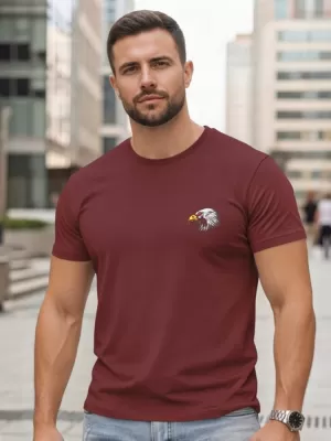 Moška majica s kratkimi rokavi DSTREET NX0148R-BU BORDO