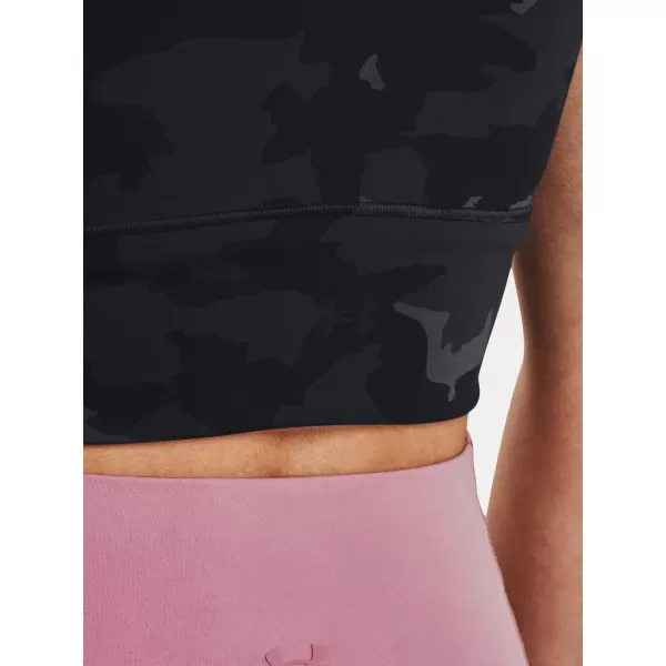  Ženski brezrokavnik UNDER ARMOUR MERIDIAN FITTED CROPTANKPRNT 1380983-021 ČRNA 