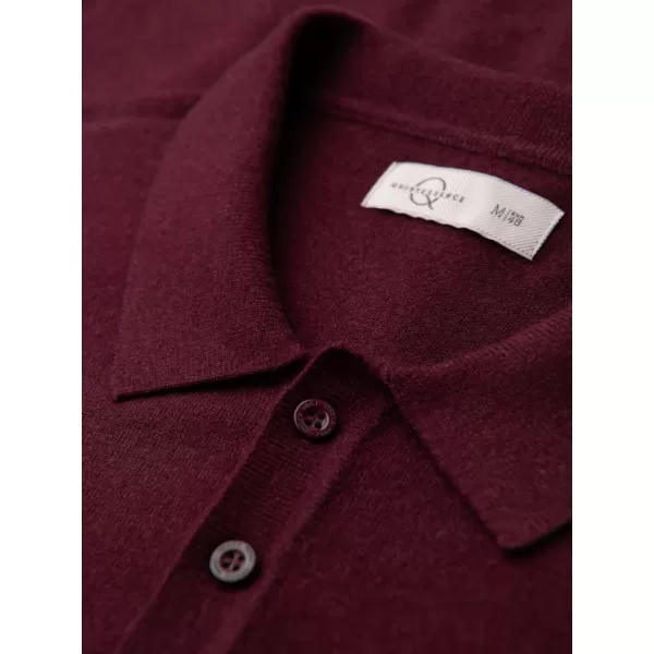  Moška majica s kratkimi rokavi z ovratnikom OMBRE OM-POLS-0151 BORDO 