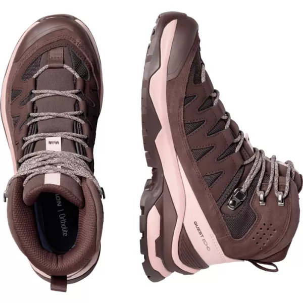  Ženski čevlji SALOMON QUEST ECHO GORE TEX L47968500 ČRNA KAVA/SENČNO SIVA/ČRNA 