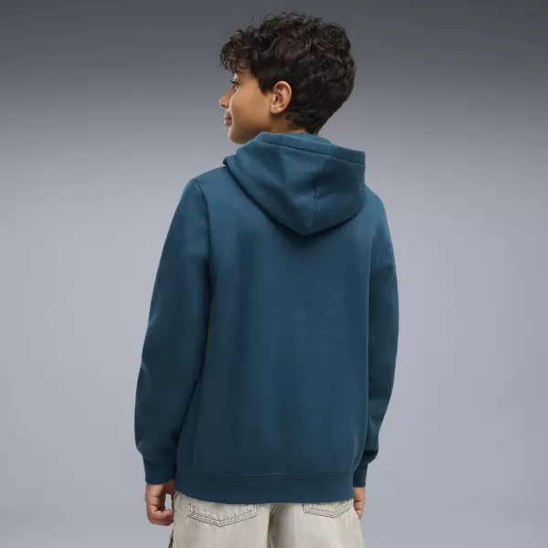  Otroški pulover PUMA ESS 2 COLOR NO. 1 LOGO HOODIE FL B 68582236 POLNOČNI BENCIN 