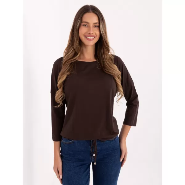  Ženska bluza BASIC FEEL GOOD RV-BZ-4691.40P TEMNO RJAVA 
