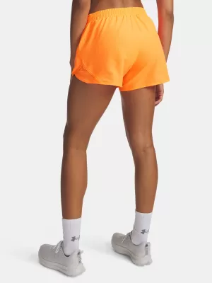 Ženske kratke hlače UNDER ARMOUR FLY BY 3 SHORTS 1382438-824 ORANŽNA