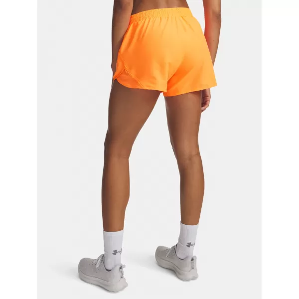  Ženske kratke hlače UNDER ARMOUR FLY BY 3 SHORTS 1382438-824 ORANŽNA 