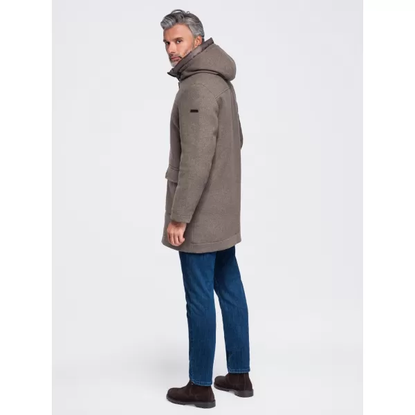  Moška parka OMBRE OM-COWC-0161 PEPELNATO SIVA 