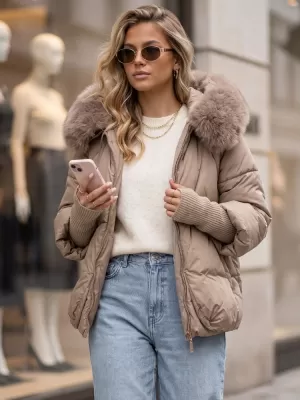 Ženska jakna DSTREET TY5994 BEŽ