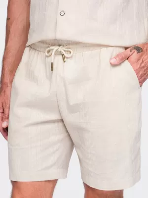Moške kratke hlače OMBRE OM-SRCS-0209 KREMA