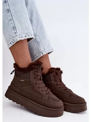 Ženski čevlji BIG STAR SHOES UU274168 RJAVE/BEŽ SENCE