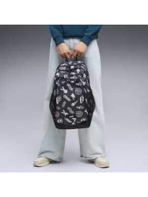 Nahrbtnik PUMA ACADEMY AOP BACKPACK 09115025 PUMA BLACK/RUNNING ICONS AOP