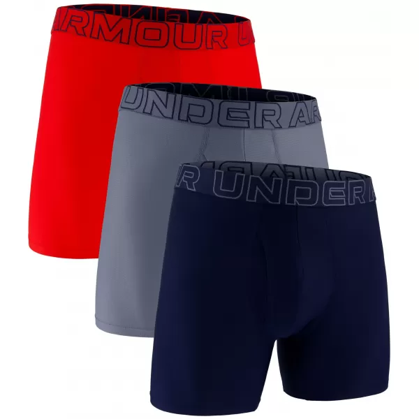  Moške boksarice UNDER ARMOUR UA PERFORMANCE TECH MESH - SOLID 6 -3PK 1383884-600 RDEČA 