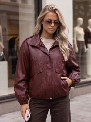 Ženska jakna DSTREET TY6069 BORDO