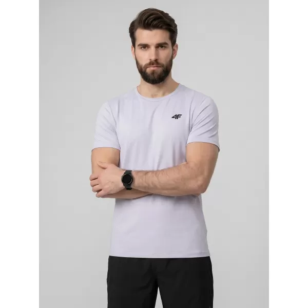  Moška majica s kratkimi rokavi 4F WAW25TTSHM2373 UMAZANO BELO 