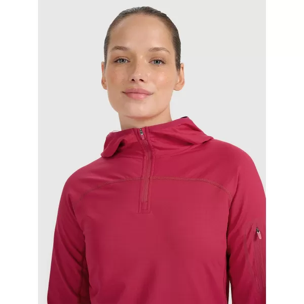 Ženski funkcionalni pulover 4F WAW25TFSWF591 TEMNO ROZA 