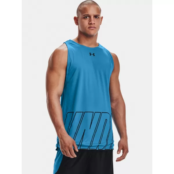 Moški brezrokavnik UNDER ARMOUR UA BASELINE REVERSIBLE TANK 1361899-422 MODRA 