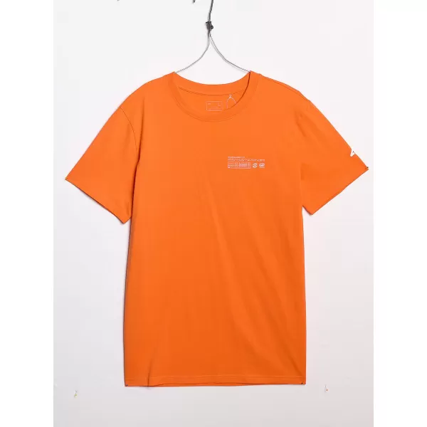  Moška majica s kratkimi rokavi 4F WAW25TTSHM2372 ORANŽNA 