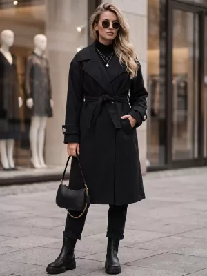 Ženski plašč DSTREET NY0809 ČRNA