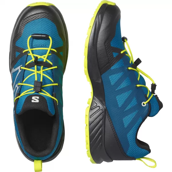  Otroški čevlji SALOMON OUTSCAPE WATERPROOF L49212500 MYKONOS MODRA/ČRNA/KISLA LIMETA 