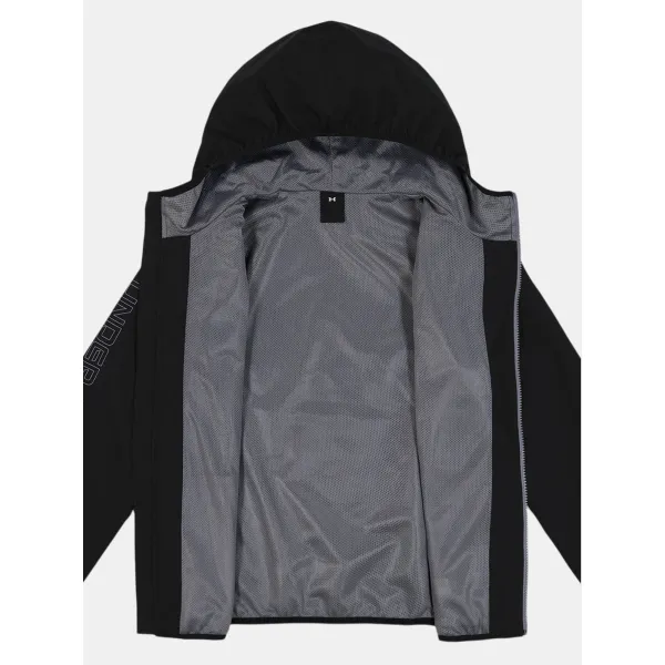  Fantovska jakna UNDER ARMOUR WINTUCK WORDMARK WINDBREAKER UJSJM01F-001 ČRNA 