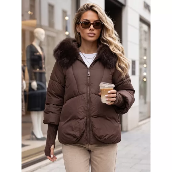  Ženska jakna DSTREET TY5991 RJAVA 