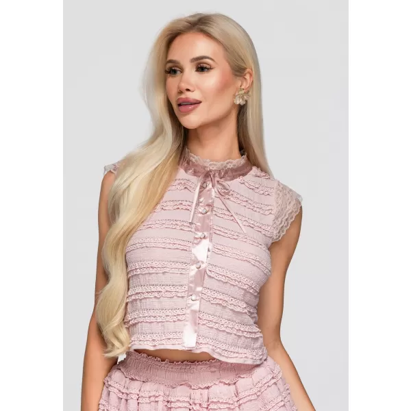  Ženska bluza OMBRE OW-TS-E0066 ROZA 