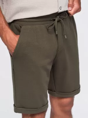 Moške kratke hlače OMBRE OM-SRCS-0206 OLIVNO ZELENA