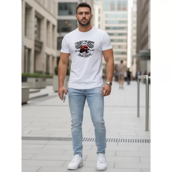  Moška majica s kratkimi rokavi DSTREET NX5087R-WH BELA 